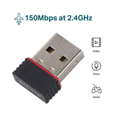 Adaptador WiFi Mini (802.11b/g/n) para Raspberry Pi y otros
