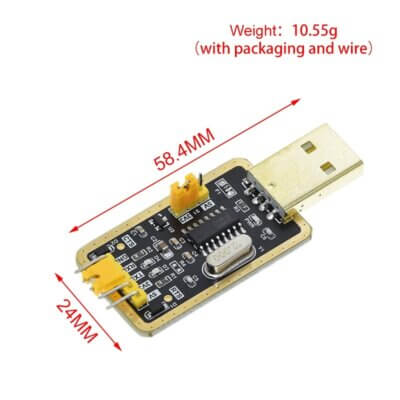 Conversor USB a Serial TTL RS232 CH340G con cables - Image 4