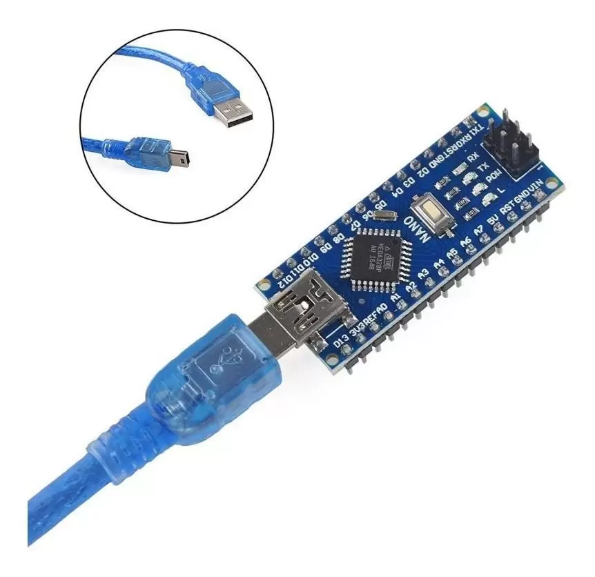 Arduino Nano V3 - ATmega328 5V + Cable USB Compatible - Electronilab