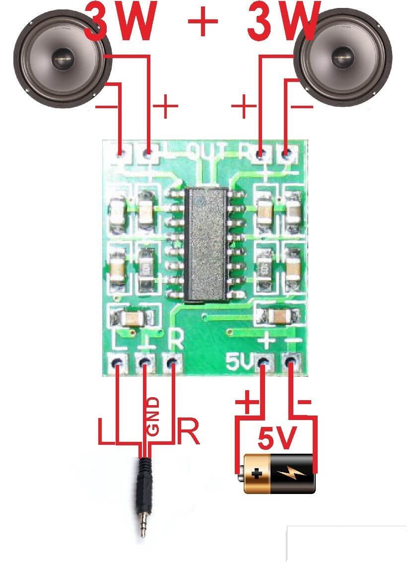 Mini Amplificador Digital PAM8403 de Audio Dual de 3W Clase D - Electronilab