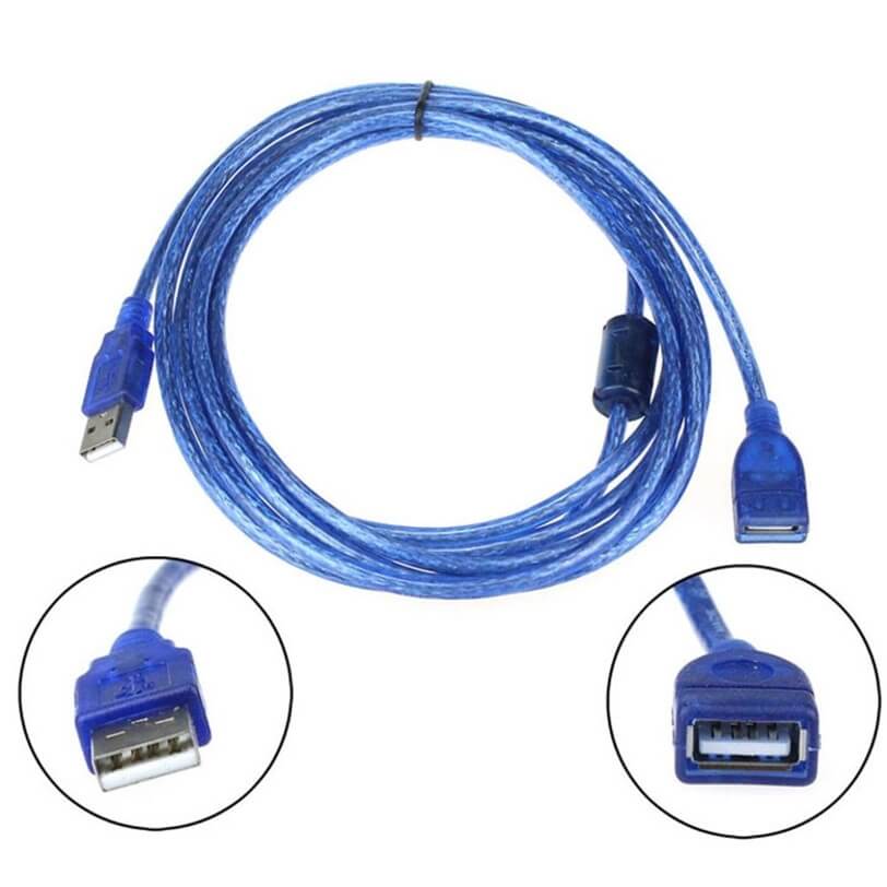 Cable Extensión USB 2.0 Macho Hembra 1.4m - Electronilab