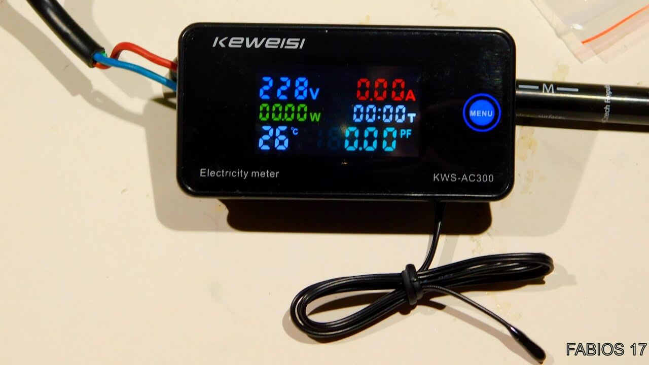 Amperímetro digital de 3 fases de carril DIN voltímetro, CA 390-500V  Monitor de uso de electricidad Medidor de potencia Amperios de voltaje  vatios Kwh