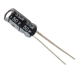 Capacitor Electrolítico De Aluminio 33uF 50V 6x8 mm