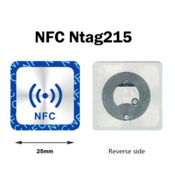 Etiqueta NFC de Proximidad Tipo Moneda RFID 13.56 MHz NTAG215 - Electronilab