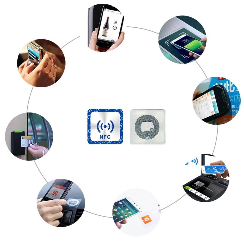 Sticker NFC de Proximidad Tag RFID 13.56 MHz NTAG215 Papel Adhesivo  Cuadrado - Electronilab