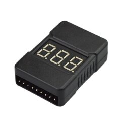 Indicador de Tensión Alarma para Baterías Litio / LiPo 1-8S con Case