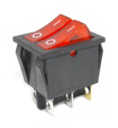Interruptor Basculante KCD8 15A/250V 6 Pines Doble Fila