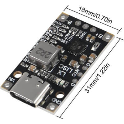 Módulo de Carga BMS Type-C USB 2S/3S 15W para Baterías de Litio IP2326 - Image 3