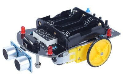 Kit Carro Inteligente con Sensor Ultrasónico Evasor de Obstáculos - Image 3