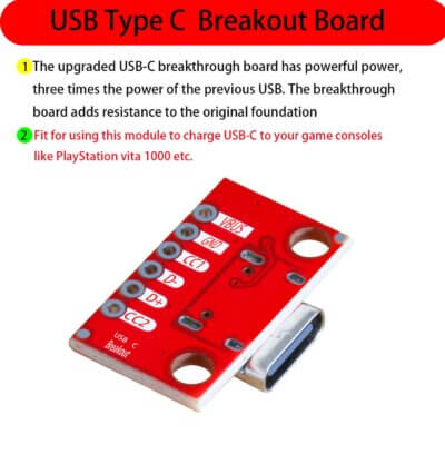Módulo Adaptador Conector USB C DIY Hembra 6 pines - Image 5