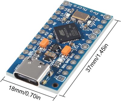 Arduino Pro Micro ATmega32U4 USB C – 5V/16MHz - Image 3