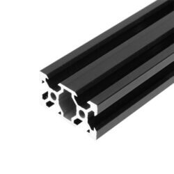 Perfil De Aluminio Estructural Negro V-Slot 2040 x 1 metro